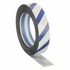 This double-sided film tape features a polyester film backing with an acrylic adhesive system, providing permanent bonding for acrylic and wood substrates. The 5.5 mil thickness offers a balance of conformability and holding strength. Suitable for industrial assembly, signage fabrication, and woodworking where a durable, residue-free bond is required.
