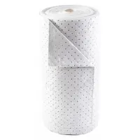 This polypropylene sorbent roll is designed for absorbing industrial spills, leaks, and drips. Suitable for use in maintenance, manufacturing, and facility operations to improve safety and cleanliness on work areas, walkways, and machinery zones
