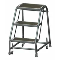 BALLYMORE Step Stool: 2.4 ft Overall Ht, 450 lb Load Cap, 3 Steps, Steel, 2.4 ft Standing Ht (MPN 318RSU)