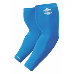 Evaporative-cooling arm sleeves that activate with water to reduce heat stress in hot work environments. Suitable for manufacturing, foundries, and outdoor operations where heat exposure is a concern. Medium size.