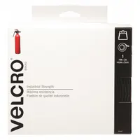 VELCRO BRAND Hook-and-Loop Fastener: Roll, Black, Hook-and-Loop, 2 in Overall Wd, 15 ft Overall Lg (MPN 90197)
