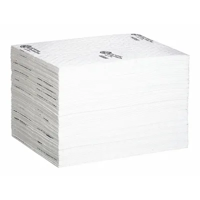 PIG UV-Resistant Sorbent Pads, 20 in x 16 in, White, 100 PK
