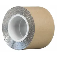3M Foil Tape: 3/4 in Wd, 5 yd Lg, 15 mil Thick, Acrylic, Indoor/Outdoor, -25°F Min Temp, Silver (MPN 2552)