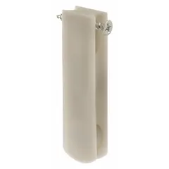 This roller assembly is designed for sliding screen doors, providing smooth guidance and support along the door track. It measures 6 7/16 inches in overall height and 3/4 inch in overall length, finished in gray. Sold as a pair (1 PR).