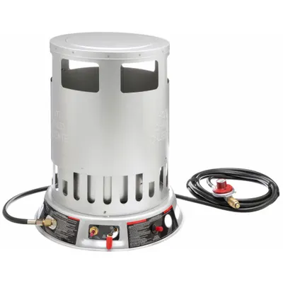 Dayton Portable Gas Floor Heater: 200,000 BtuH Heating Capacity Output - Portable Gas Convection Can Heaters