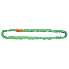 Endless round sling with a 7/8 in body diameter and 15 ft length. Constructed of polyester for flexibility and load surface protection. Suitable for vertical, choker, and basket hitch configurations in lifting and rigging applications.