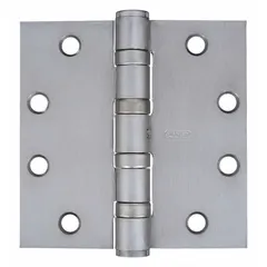 This steel full mortise butt hinge features a 1 3/4 in leaf width, ball bearing type, and removable pin. Designed for flush mounting in door and frame cutouts, it provides smooth pivoting support for doors in commercial and industrial settings.