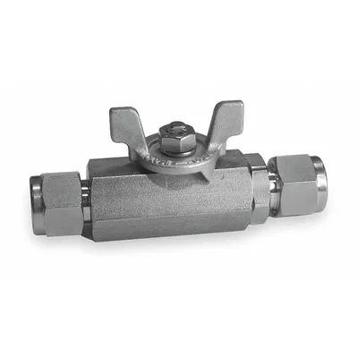 HAM-LET Manual Two-Way Ball Valve: 1/2 in, 316 Stainless Steel, Straight, Sweat x Sweat - Straight-Body Stainless Steel Ball Valves