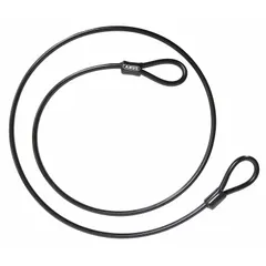 This straight security cable is vinyl coated for protection against weather and abrasion. With a 32 3/4 ft length and 25/64 in diameter, it is suited for securing items such as bicycles, gates, tools, or machinery by looping through fixed anchors in indoor and outdoor environments.