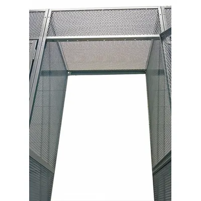 HALLOWELL Flat Top Panel for 48 in Locker, Expanded Metal, Dark Gray - Top & Back Panels for Bulk Storage Lockers