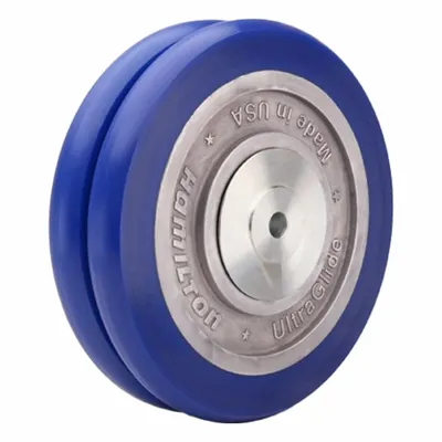 HAMILTON Caster Wheel: 8 in Wheel Dia., 2 in Wheel Wd, Polyurethane, 1,520 lb Load Rating - Easy-Roll Polyurethane Tread on Steel Core Wheels