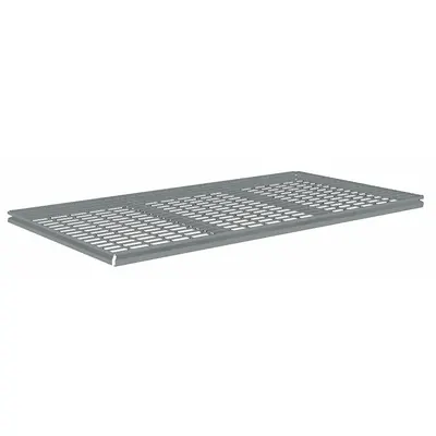 TENNSCO Shelf: 60 in x 36 in, 750 lb Load Capacity, Steel, 5 ga Decking, Gray - Wire Decking Shelf Kits for Boltless Shelving