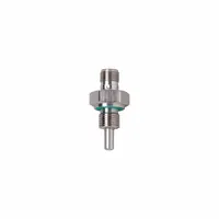 RTD probe with 316L stainless steel sheath, 12 mm probe length, and 1/4" BSPP process mounting thread. Accuracy ±(0.15 K + 0.002 x|t|). M12 connector. For direct temperature measurement in industrial process applications such as monitoring liquids, gases, or surfaces