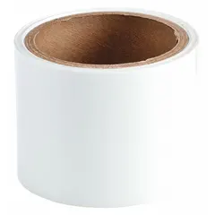 Solid white glow-in-the-dark floor marking tape with polyester backing. Designed for marking pathways, exits, or hazards in low-light environments. Tape absorbs ambient light and glows after lights fail to support safety egress and area demarcation.