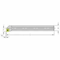 Indexable boring bar for internal turning operations, designed to accept carbide inserts. Used for precision boring of holes and internal diameters in metalworking applications