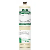 Disposable calibration gas mixture containing 15% oxygen with nitrogen balance, used to verify and adjust the accuracy of portable gas detectors that sense methane (CH4), carbon monoxide (CO), and oxygen (O2). Features ±5% accuracy and a CGA 600 connection. Compatible with all OEM gas detectors