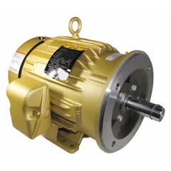 Totally enclosed fan cooled (TEFC) 3-phase AC motor with C-Face mounting. Rated 5 hp, 1,200 RPM at 60 Hz, 208-230/460V AC, full load current 13.2/6 A. Suitable for continuous-duty industrial applications such as conveyors, pumps, fans, and compressors.