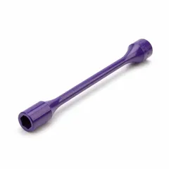 Torque limiting socket stick for use with impact wrenches. Constructed from alloy steel with a purple finish. Limits torque to prevent over-tightening of fasteners in automotive and industrial applications. Includes one 14mm torque stick extension.