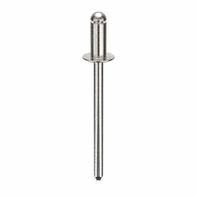 POP AVDEL Domed-Head Blind Rivet, 0.153" dia, 1.631" L, Open End, 500 PK - Domed-Head Blind Rivets