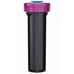 Adjustable plastic pop-up sprinkler head for landscape irrigation. Operates within 30 to 40 psi pressure range. Suitable for watering turf, gardens, and ground cover in commercial and municipal settings.