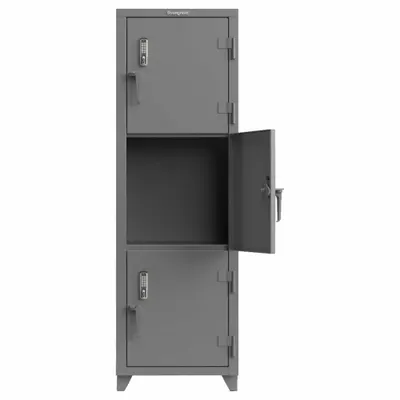 STRONG HOLD 24 in x 24 in x 75 in Wiring-Ready Full-Height Metal - Wiring-Ready Full-Height Metal Mobile-Device Lockers