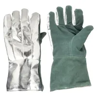 NATIONAL SAFETY APPAREL Aluminized Gloves: Universal, Rayon, 395°F Max Temp, Gauntlet Cuff (MPN G51MLLW00214-NR)