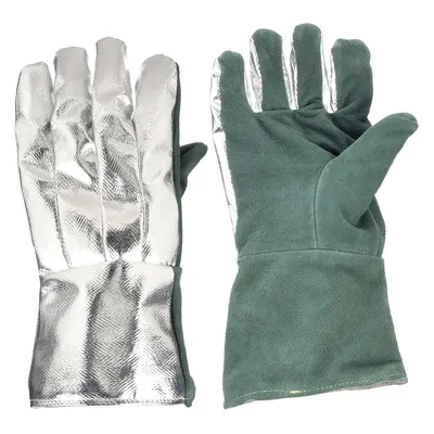 NATIONAL SAFETY APPAREL Aluminized Gloves: Universal, Rayon, 395°F Max Temp