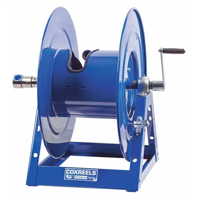 COXREELS Hand Crank Hose Reel: 100 ft (1 in I.D.) - Standard Multipurpose Hand-Crank Hose Reels with Gooseneck