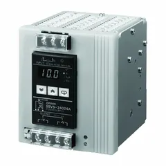 Single-phase DIN Rail mount DC power supply delivering 120 W rated output power and 5 A output current. Input voltage range 100 to 240 V AC. Suitable for powering control panels, automation equipment, sensors, and PLCs in industrial environments.