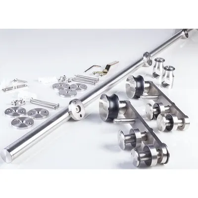NATIONAL GUARD Track Kit: 98 7/16 in Lg, 2 9/16 in Wd, 8 1/8 in Ht, 220 lb Max Wt - Hanging Door Track Kits