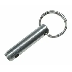Replacement pin for Dayton brand material handling equipment. Designed to fit model 6W804G. Used to secure or align components in industrial machinery such as conveyors and lifts.