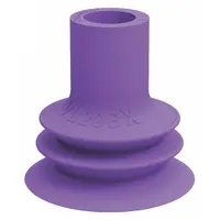 PIAB Vacuum Pad: Plain Pad without Adapter, 20 mm Pad Dia, Thermoplastic Elastomer, Purple, 60A (MPN VL20BX)