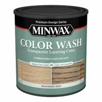 MINWAX Wood Stain: Wood Stain, Interior, Water, 1 qt Container Size, Wood, Weathered Gray (MPN 400140000)