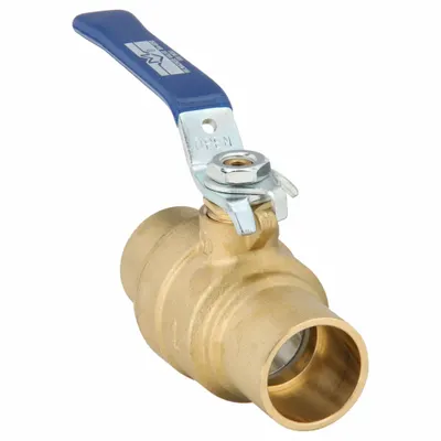 MILWAUKEE VALVE Manual Two-Way Ball Valve: 1 in, Brass, Straight, Sweat x Sweat - Brass Ball Valves