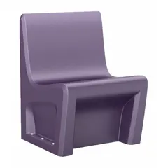 This freestanding armless chair from the CORTECH Endurance series features a polyethylene seat in indigo. Designed for single-seat use, it complies with ISO 22196 antimicrobial standards and UL 94 HB flammability ratings. Suitable for commercial or industrial environments requiring easy-to-clean seating.