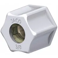 These nylon compression fittings are used to secure tubing connections in fluid and pneumatic systems. The 5/16 in OD size accommodates standard tubing. Supplied in a 5-pack