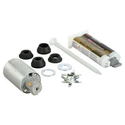 HUBBELL Locking Plug: Non-NEMA, Silver, 125V AC, 20 A, 2 Pole - General Purpose Plugs