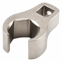 TEKTON Crowfoot Wrench: Steel, Satin Nickel, 3/8 in Drive Size, 11/16 in Head Size, 6 Points (MPN WCF15219)