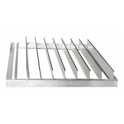 Dayton 55.75"H-W 4.5"L Aluminum Backdraft Dampr: For 54 in Fan, For 56 in Nominal Duct Dia - Universal-Mount Backdraft Dampers