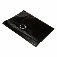 Replacement poly bag for use in industrial filtration or material collection systems. Supplied in a pack of 5. Suitable for containing debris or powders in manufacturing, woodworking, or dust-collection applications.
