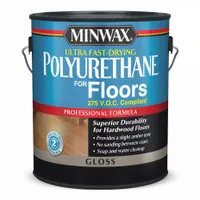 This clear, semi-gloss polyurethane varnish is formulated for interior wood surfaces. It provides a protective finish for furniture, cabinets, trim, and other indoor wood projects. The water-based formula offers easy cleanup and low odor