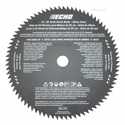 ECHO 69500121431 Brush Cutter Blade, 10 in, Metal, for SRM-2620T - Brush Cutter & Edger Blades