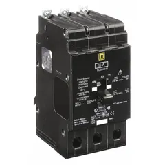 Three-phase bolt-on miniature circuit breaker rated 15 A, 277/480V AC, with 18kA interrupting capacity at 277/480V AC. Suitable for overcurrent protection in commercial and industrial electrical panels. Designed for use with Square D NF panelboards.