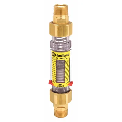 HEDLAND Mechanical Flowmeter: Flow Meter, Scale, Variable Area, Inline, Universal - Inline Flowmeters for Water