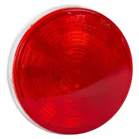 GROTE Stop/Turn/Tail Light: LED, Stop Light, Red, Round, 4 5/16 in Overall Dia, 4 5/16 in Overall Ht (MPN 54342)