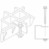 FIBERGRATE Fiberglass Grating Clip: 316 Stainless Steel, F-4 Clip Assembly, Clip Only (MPN 734530/25)