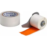 Continuous Label Stock: 2 in x 50 ft, Polyester With Rubber Adhesive, Orange (Gloss) (MPN M7-2000-483-OR-KT)