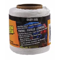 APPROVED VENDOR Twine: Twisted, 20 lb Working Load Limit, Spool, 1/16 in Dia, 250 ft Overall Lg (MPN 89-WA)