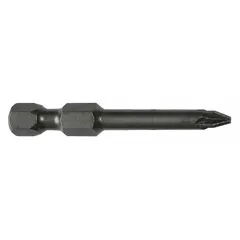 Pozidriv bit with PZ1 head size, imperial measurement, and impact-rated construction. Designed for driving Pozidriv screws in assembly and fastening applications. Hex shank with standard power bit design. Pack of 5.