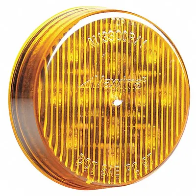 MAXXIMA M11300Y LED Round Surface Mount Clearance Light, Amber, Grommet, IP67 - Clearance Lights